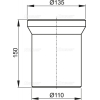 ALCAPLAST A91-150 Przyłącze WC – króciec 150 mm insta-lator