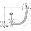 ALCAPLAST A51BM-100 Syfon wannowy, korek automatyczny, biały insta-lator