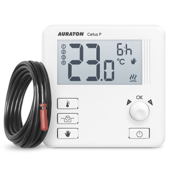 AURATON CETUS P - dobowy, przewodowy regulator temperatury (jednoczujnikowy)